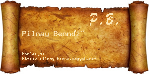 Pilnay Bennó névjegykártya